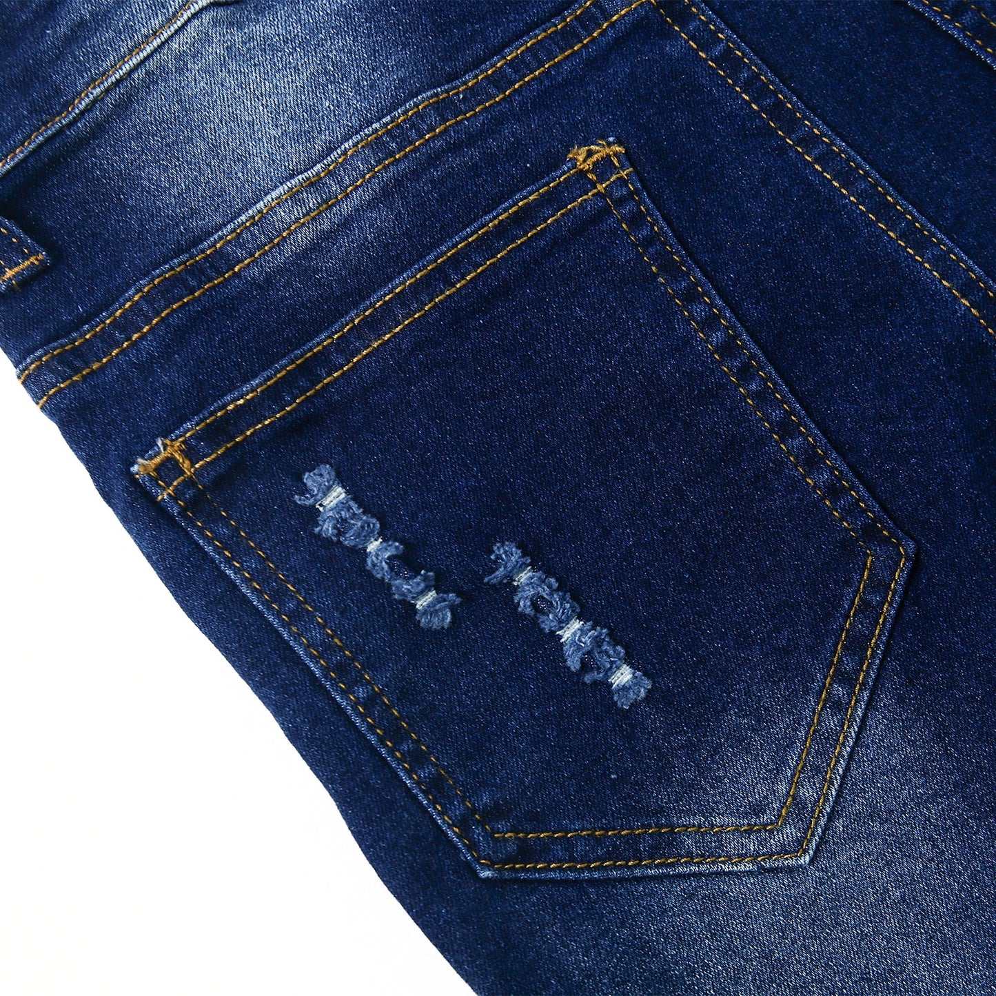 Child Ripped Stone Washed Jeans Overalls