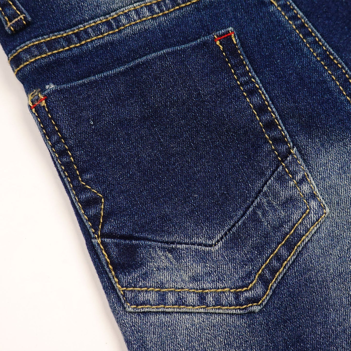 Boys Girls Washed Jeans Pants Cuffed Jeans