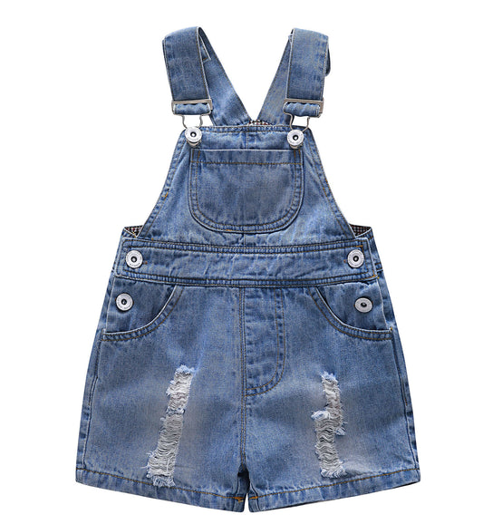 Baby Girl Boy Jean Shortalls, Toddler Summer Denim Shortalls