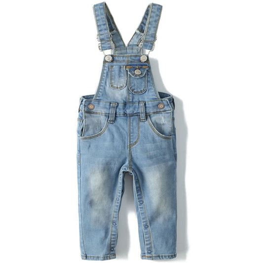 Baby Boy Girl Jean Overalls Toddler Slim Cute Denim Dungaree