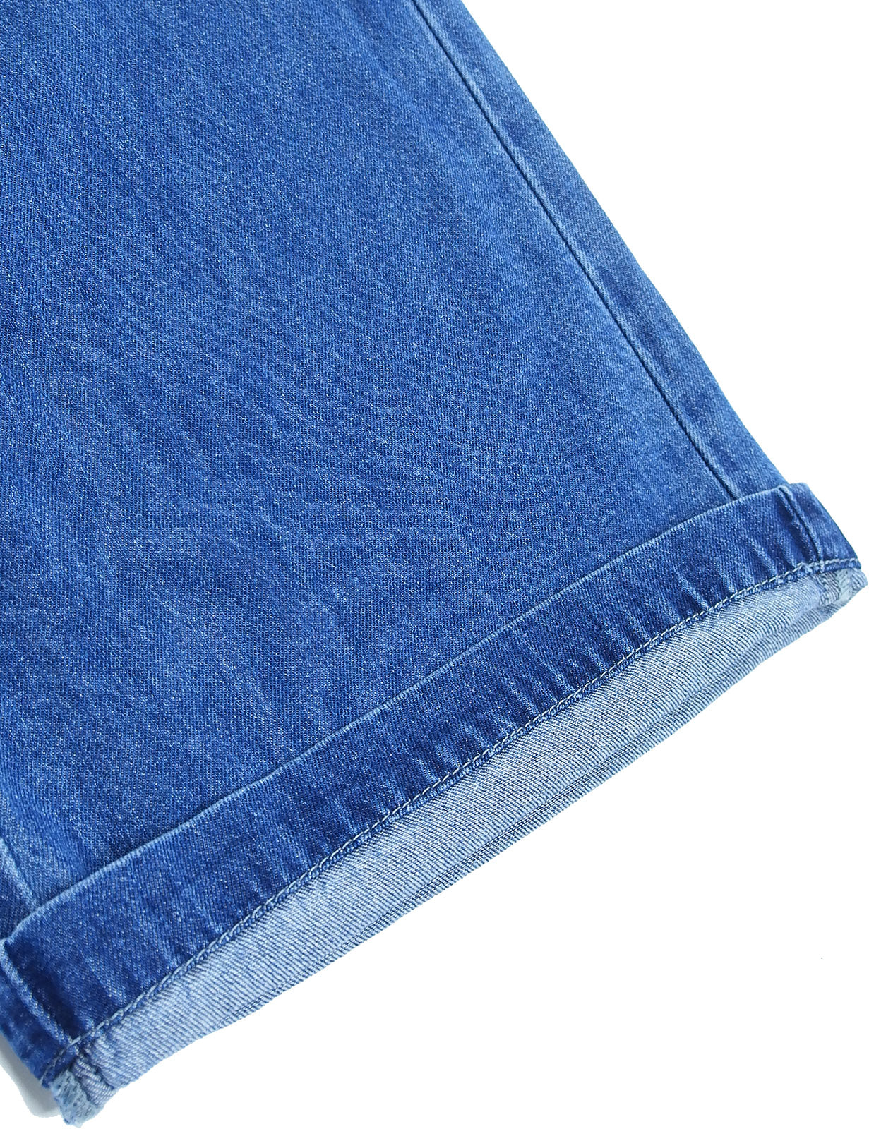 5-14T Girls Thin Denim Pants, Wide-Leg Ribbed Elastic Waistband Jeans