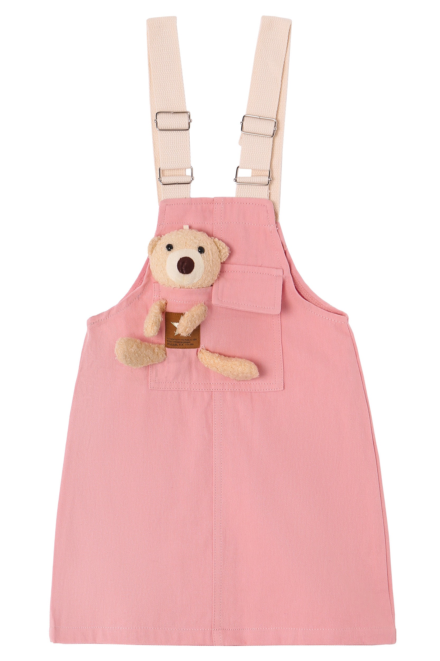Girls Denim Overalls Dress, Cute Bear Simple Design Summer Colored Jum –  Kidscool USA