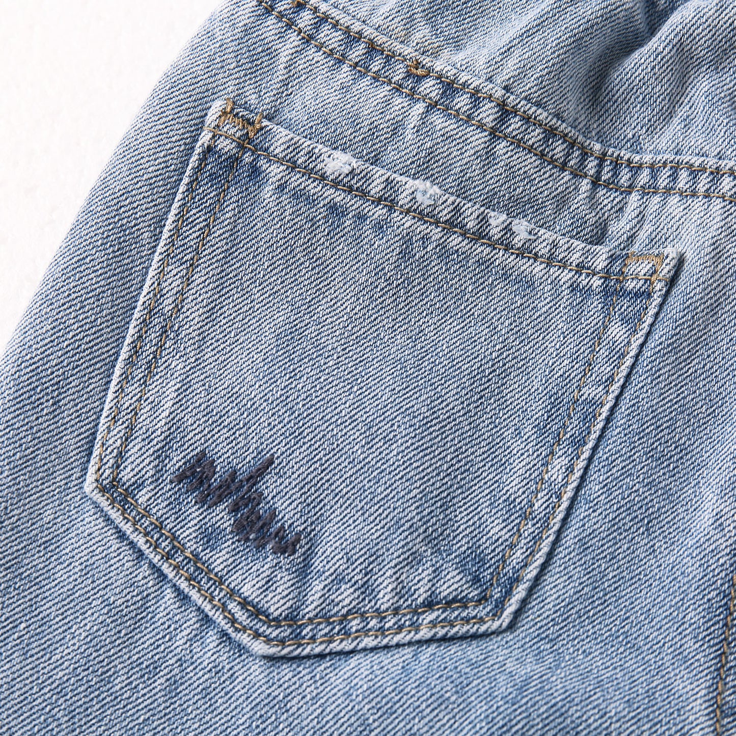 Baby Little Boys Jeans, Girls Elastic Waist Adjustable Ripped Patchworked Denim Pants