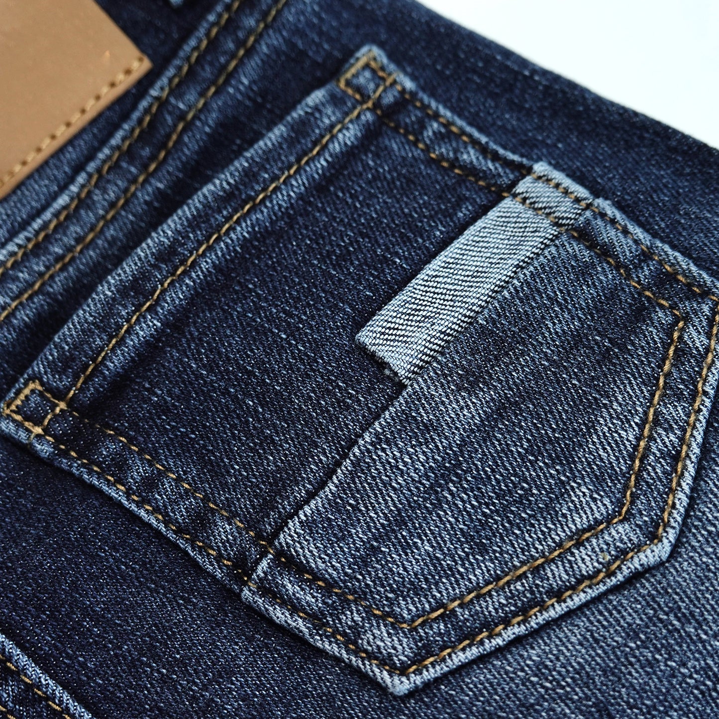Baby Jeans,Little Toddler Elastic Band Inside with D-ring Distressed Vintage Creasing Stretch Denim Pants