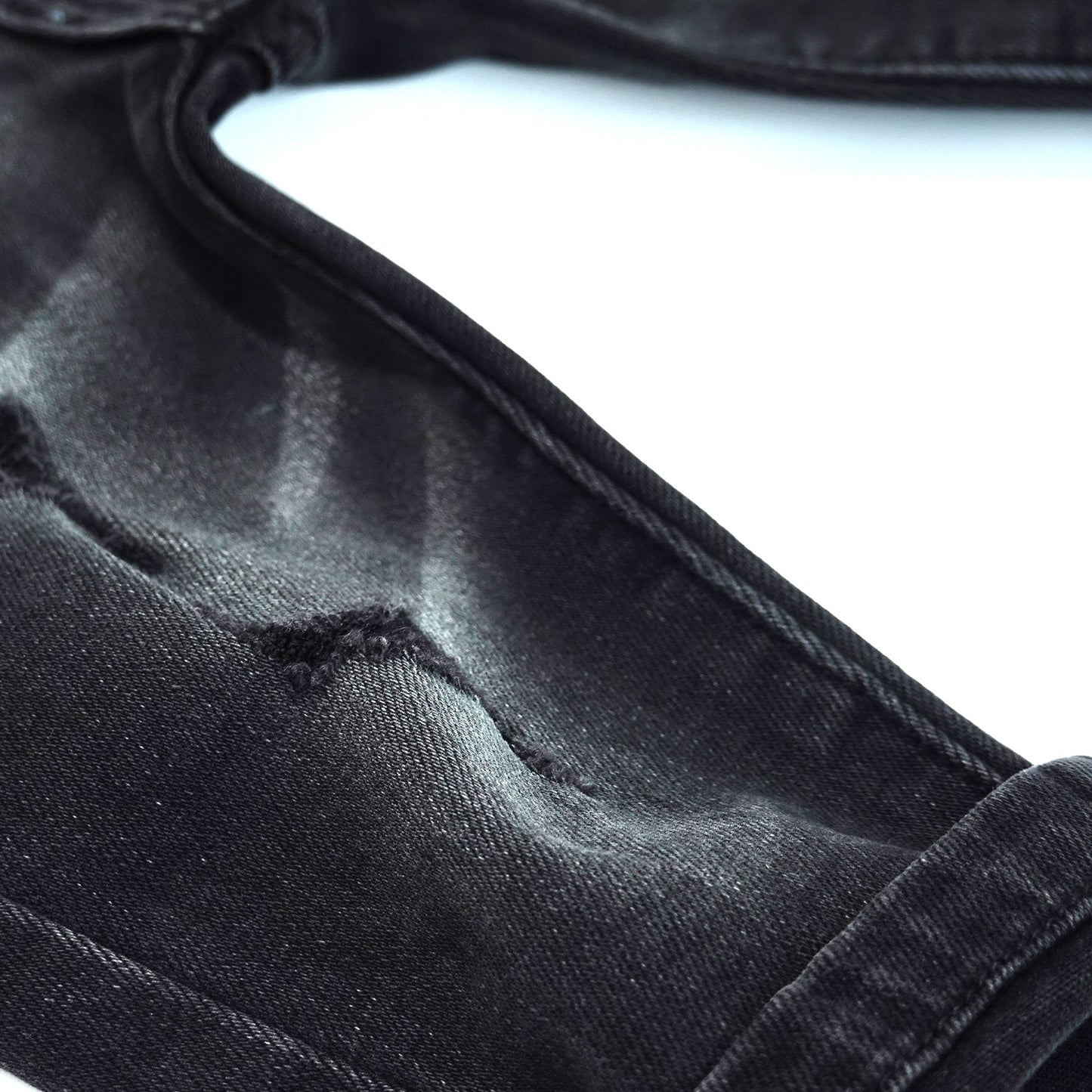 Infant Jeans,Baby Toddler Elastic Band Inside with D-ring4 Ripped Holes Distressed Soft Denim Pants