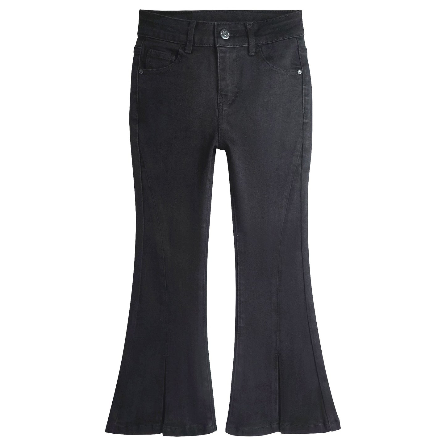 Girls Jeans, Big Little Kids Girl Elastic Waistband Inside High Stretch Denim Flared Pants