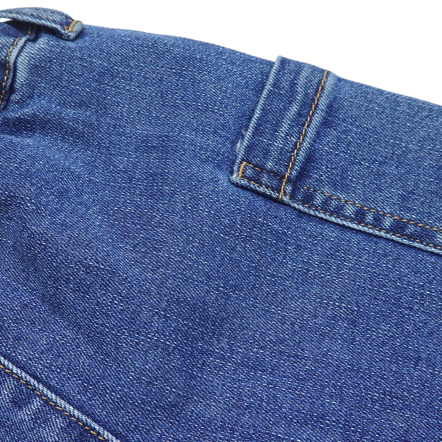 Baby Girls Wide-Leg Cargo Jeans, 18M-5T Toddler Boy Elastic Waist with D-Ring Loops Stretch Denim Pants