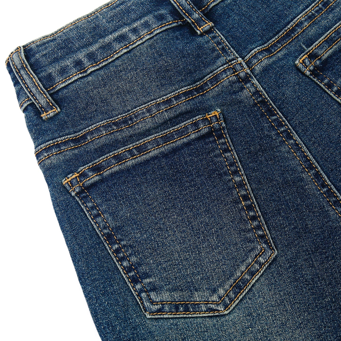 Girls Wide-Leg Jeans,Baggy Stretchy Denim Pants with Metal Rivet Decoration