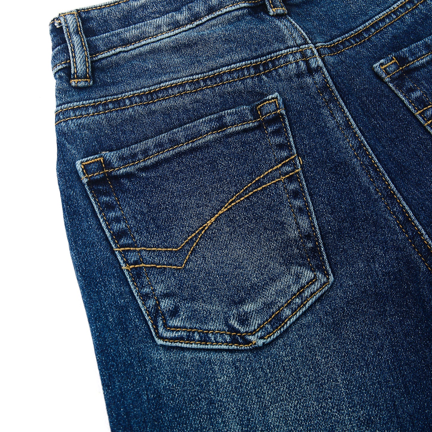 5-13T Girls Wide Leg Jeans, Simple Design Micro Distressed Denim Pants