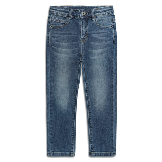 Little Boy Elastic Band Stretchy Washed Soft Slim Cotton Jeans