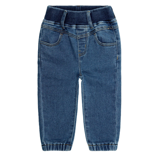 Baby Little Girl Elastic Waist Washed Soft Cotton Jeans