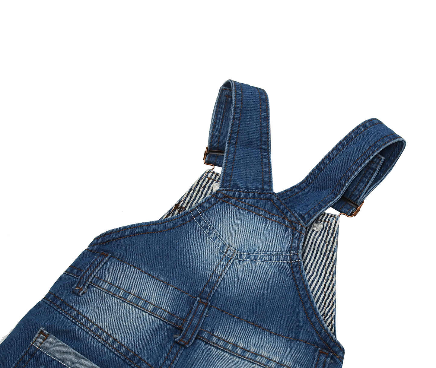 Baby & Little Boys Dinosaur Car Embroidered Ripped Fashion Denim Shortalls