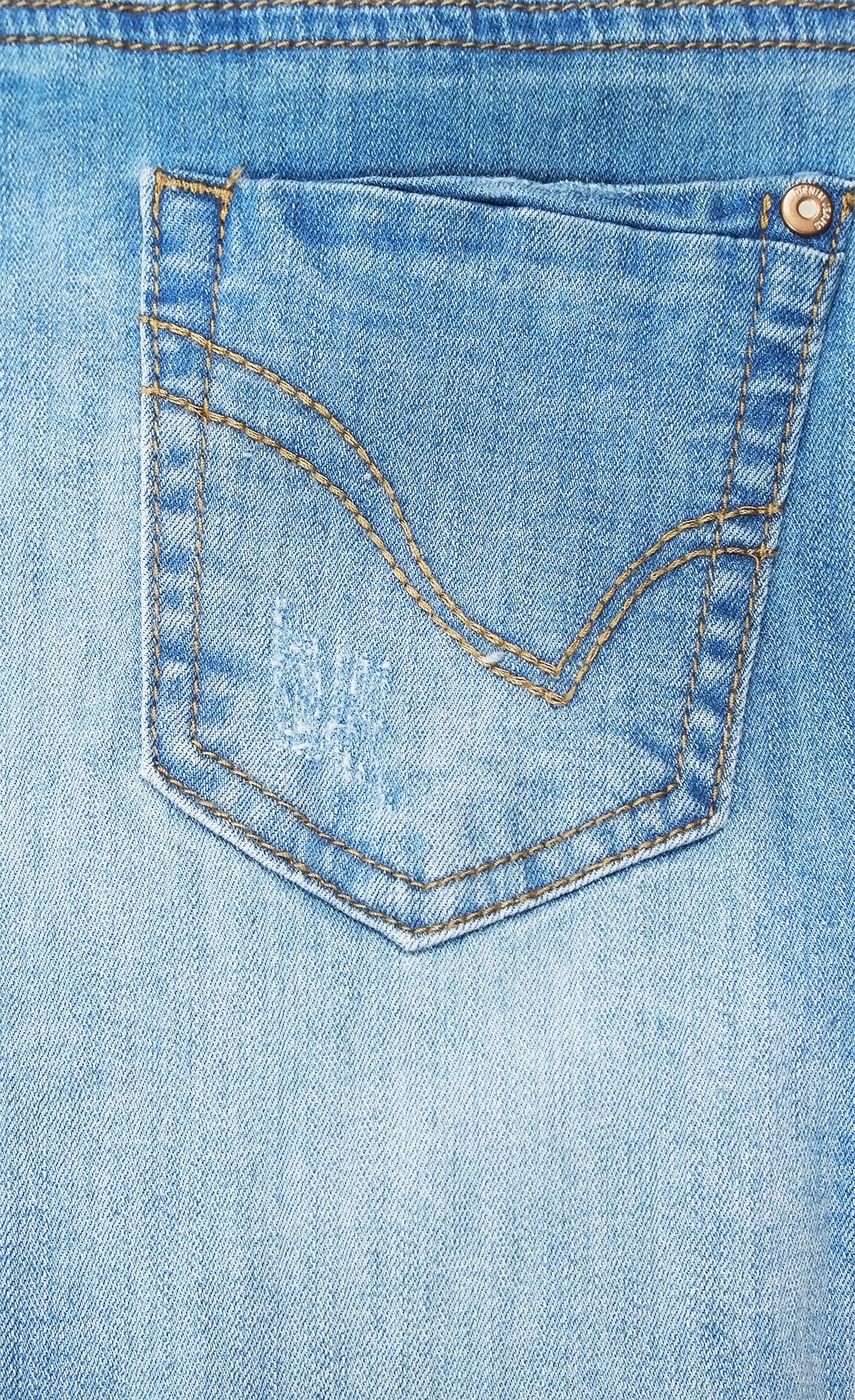 Slim Jeans For Kids Bird Shaped Ripped Holes Elastic Band Inside