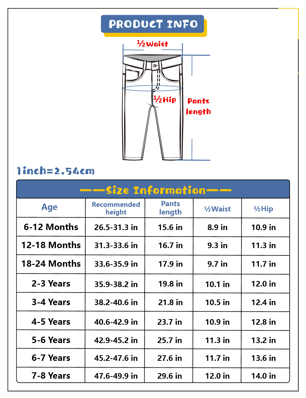 Girls Boys Elastic Band Ripped Jeans Pants
