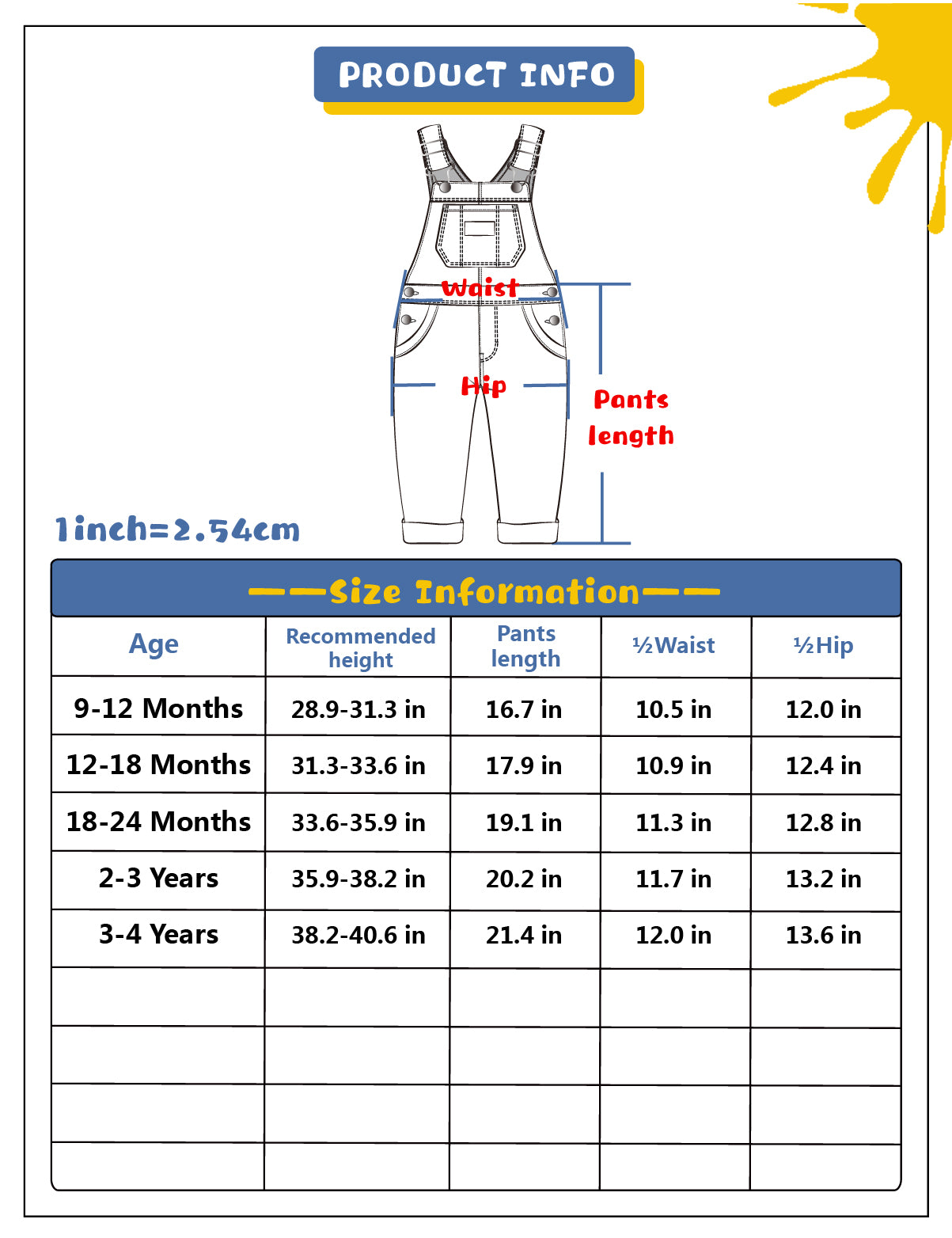 Toddler Embroidery Girls Denim Overalls