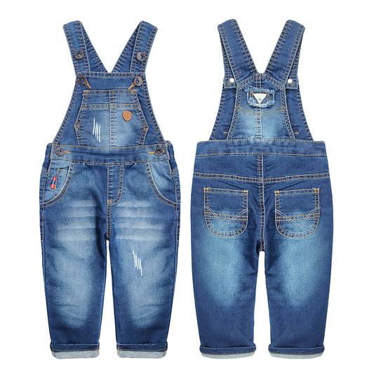 Soft Boys Girls Cute Denim Overalls