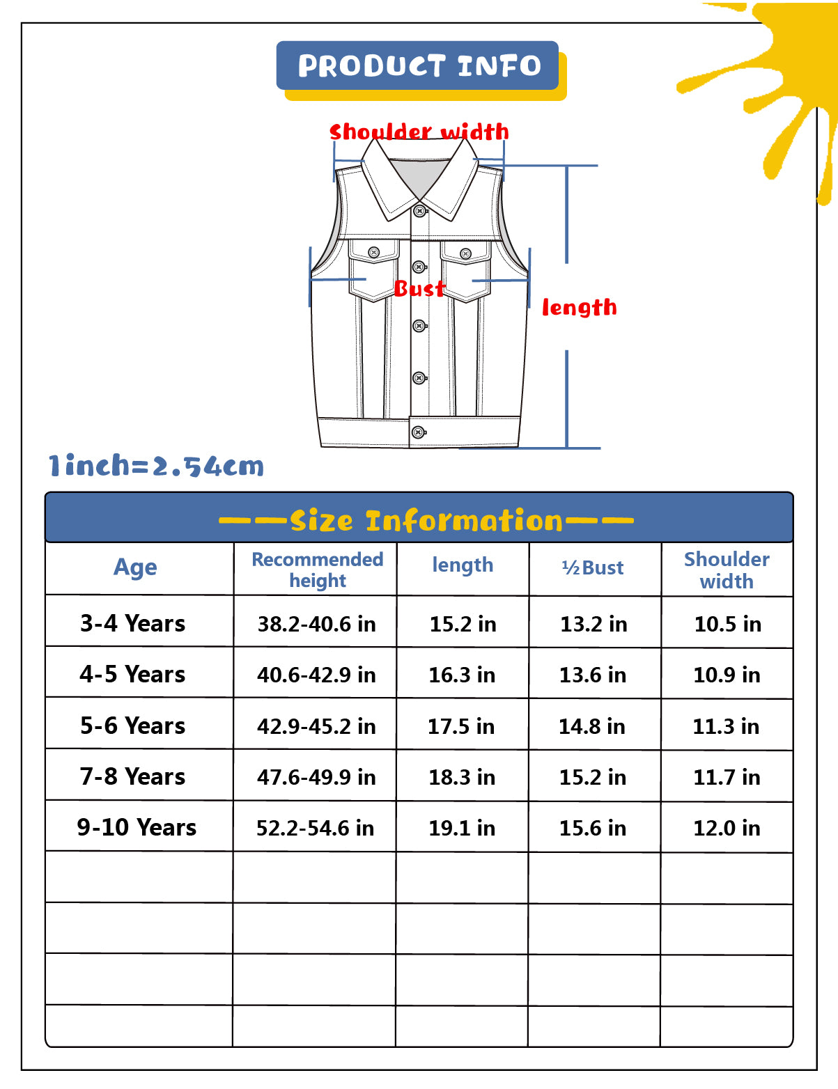 Girls Distressed Sleeveless Jacket Embroidered Denim Vest Jacket Tops