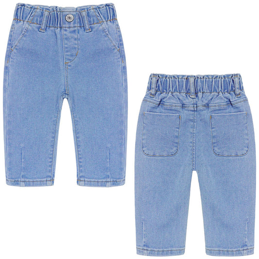 Boy Jeans Soft Ripped Denim Elastic Band Pants