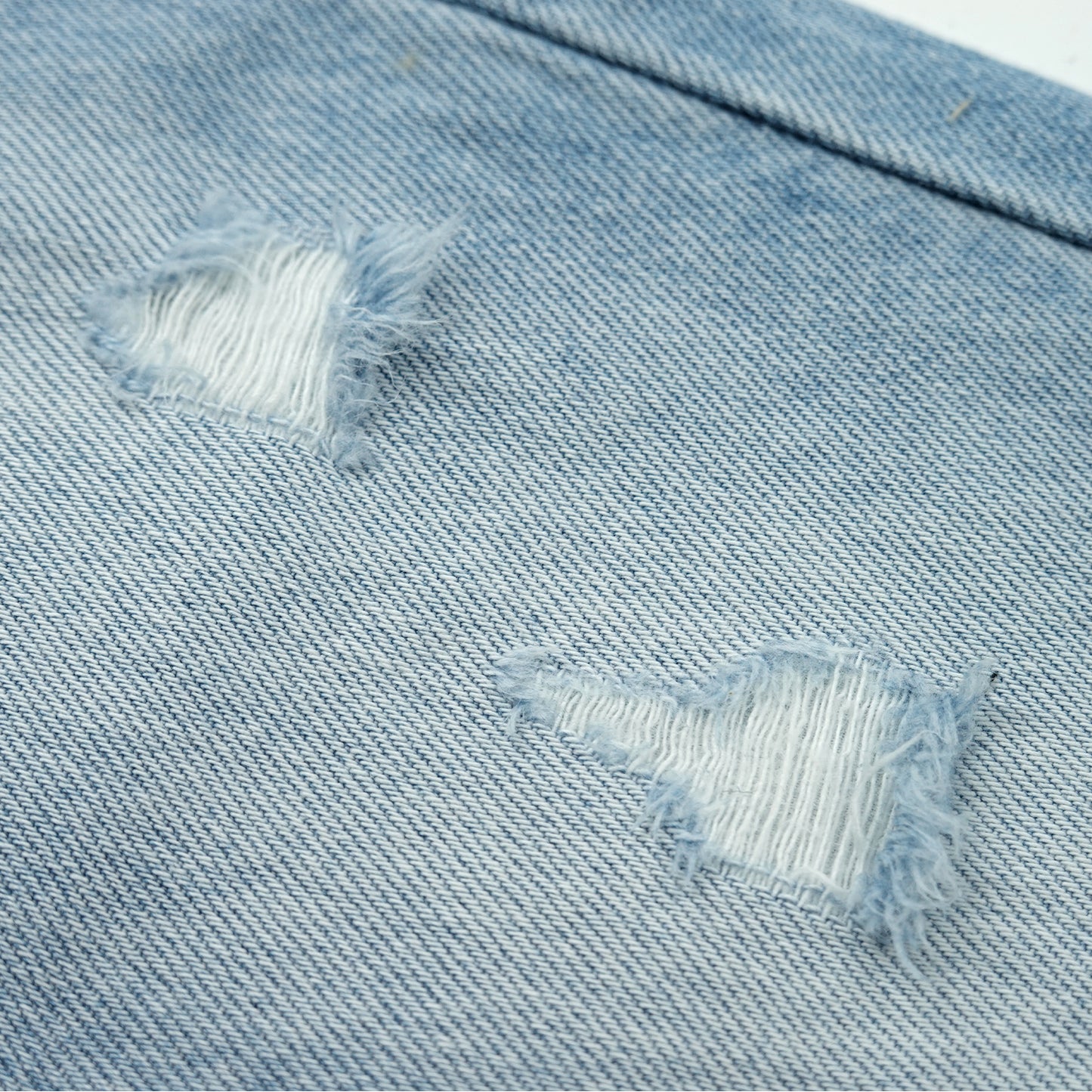 Little Boy Elastic Band Ripped Soft Summer Slim Jeans