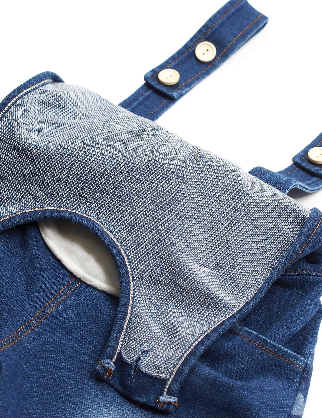 Baby Cotton 3D Cartoon Knitted Jeans Overalls - Kidscool Space