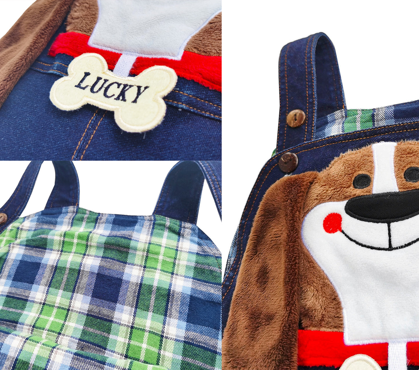 Baby & Toddler 3D Cute Puppies Overalls Pants Set