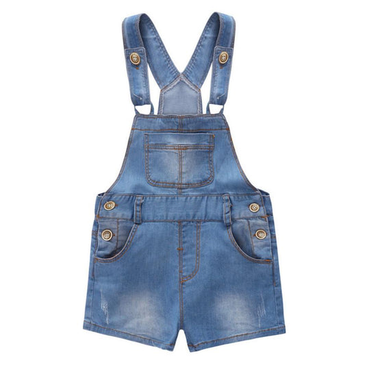 Baby Girl Boy Toddler Summer Denim Jean Shortalls