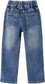 Girls Butterfly Grass Embroidered Slim Jeans Floral Pants
