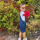 Cute Monkey Soft Baby Denim Shortalls