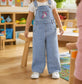 Girls Unicorn Embroidered Wide-Leg Overalls Big2815