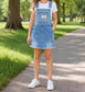KIDSCOOL Girls Denim Overall Skirt Big2811 Light Blue