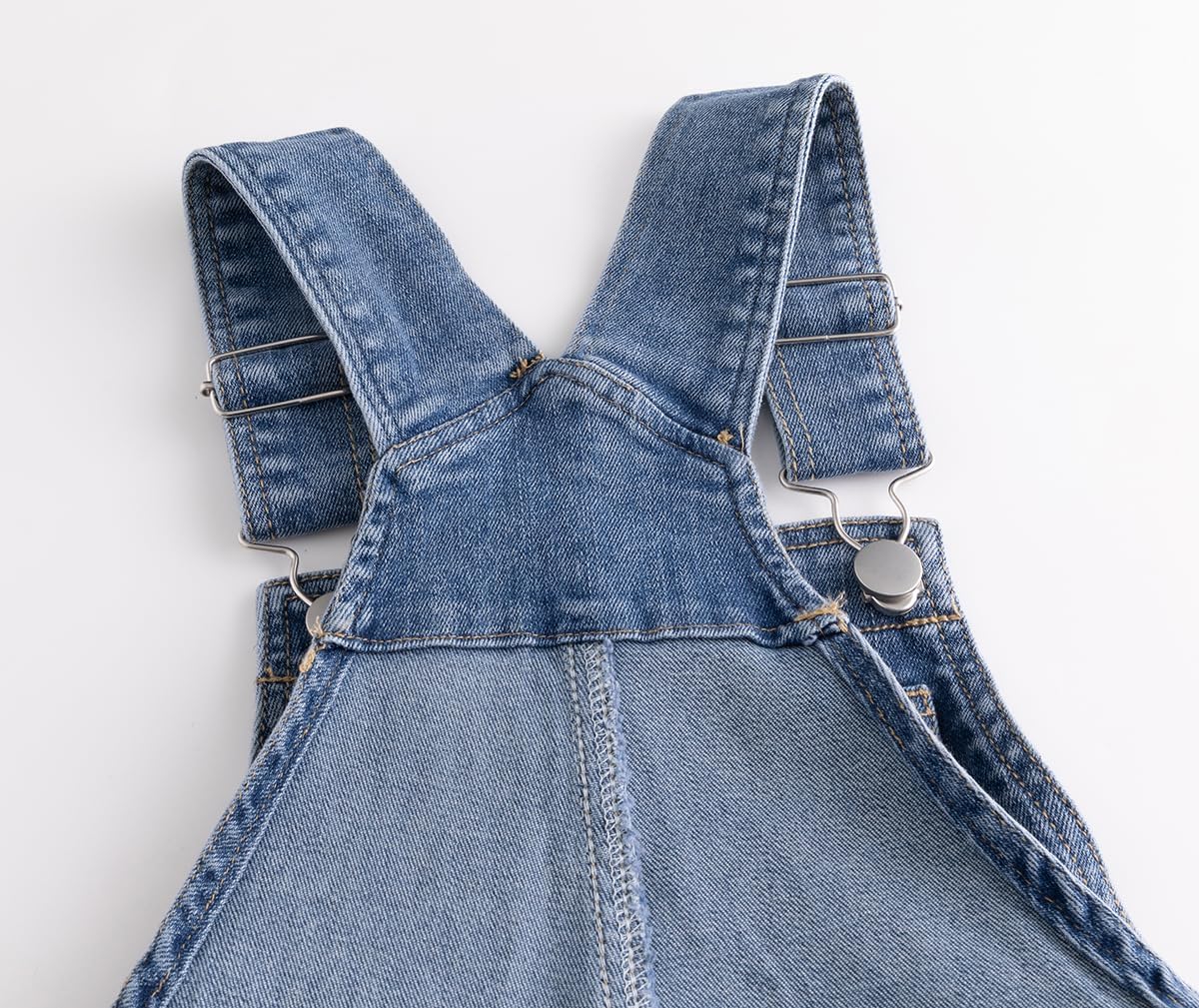 Girls Denim Cargo Overall Shorts Big2809