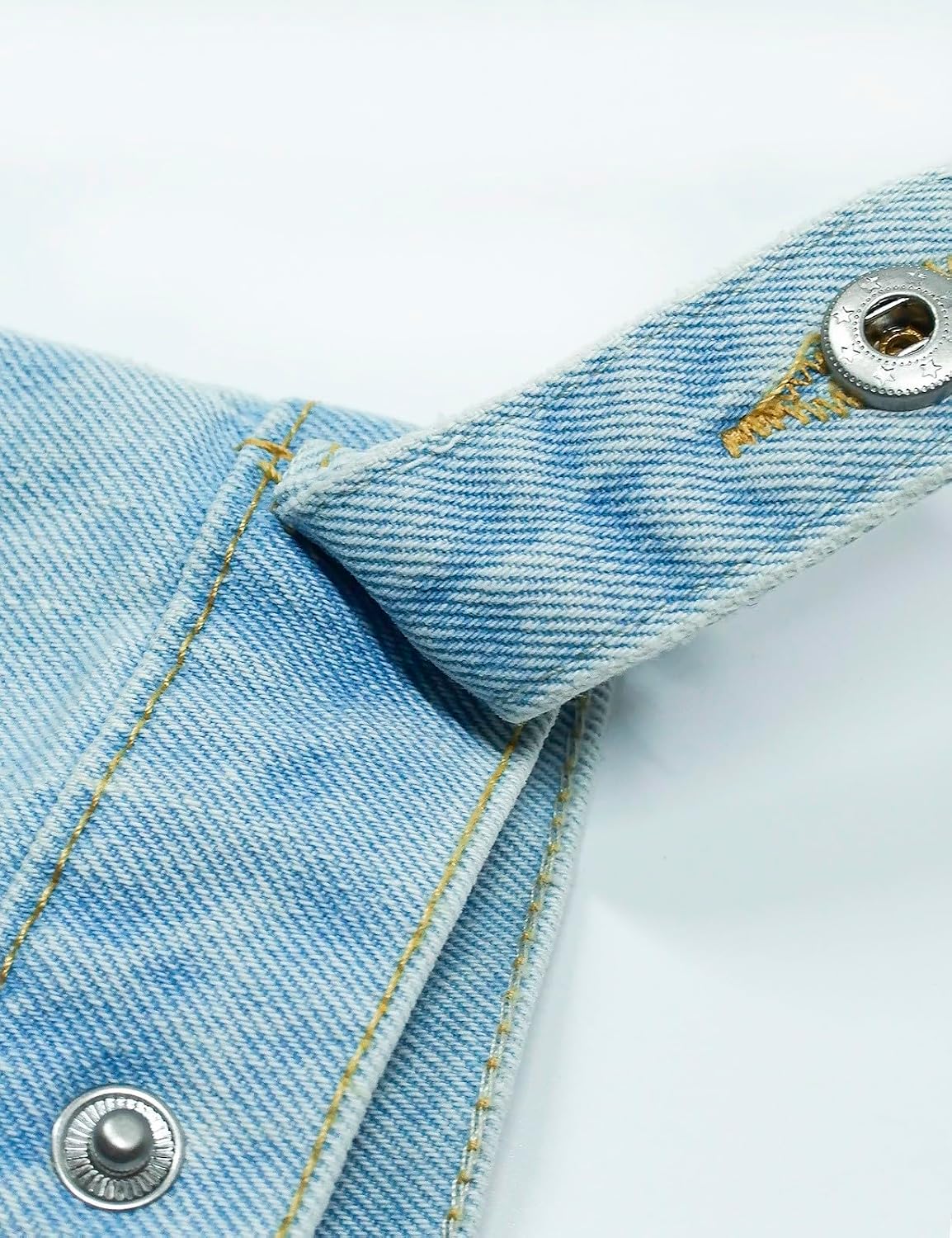 Kids Light-Wash Button Denim Jacket gallery 5