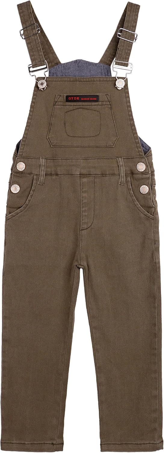 Girls Retro Red-Label Denim Overalls 8