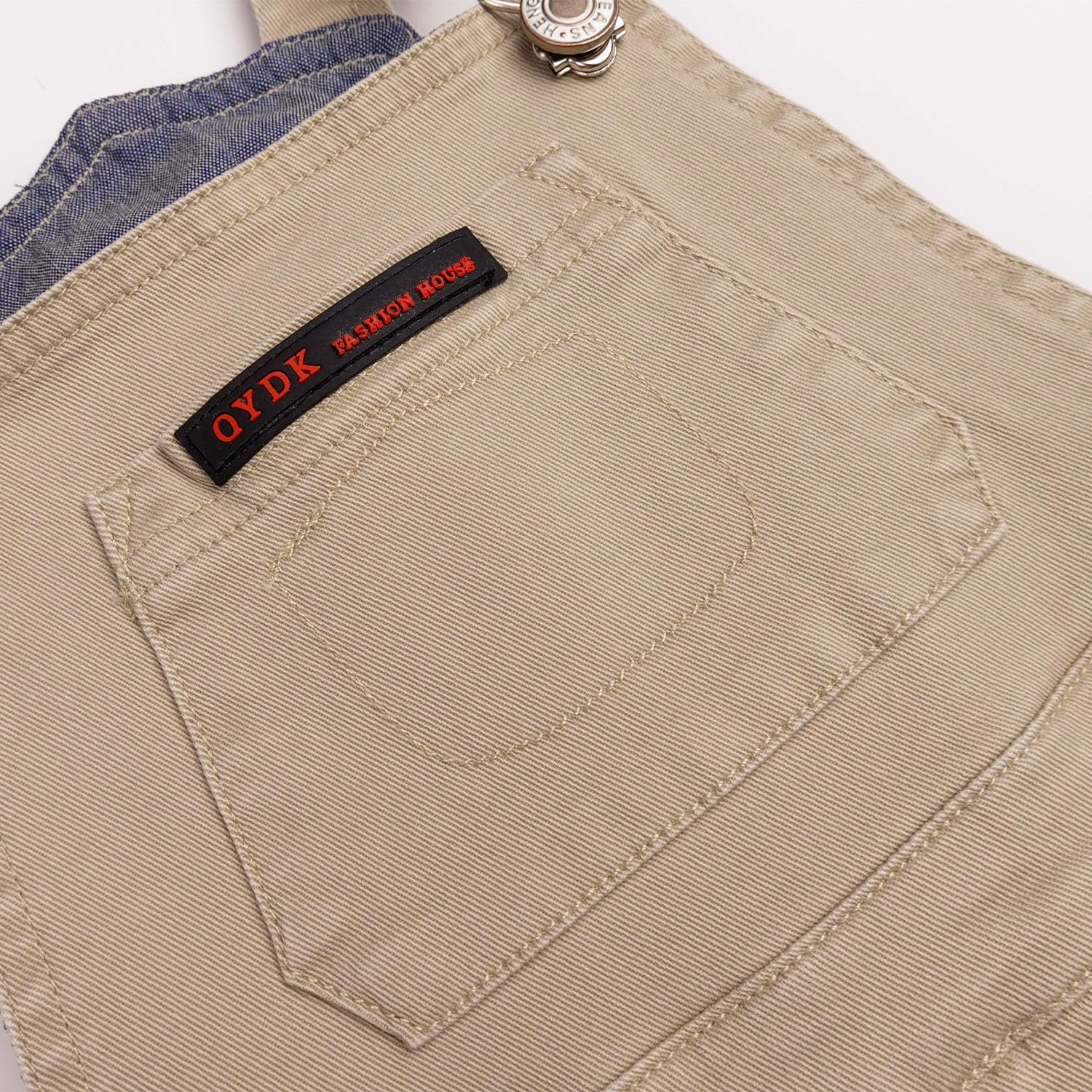 Girls Retro Red-Label Denim Overalls 4