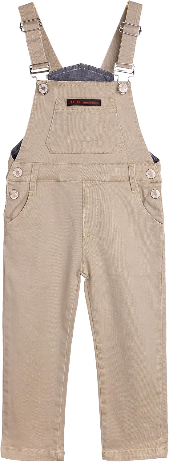Girls Retro Red-Label Denim Overalls 1