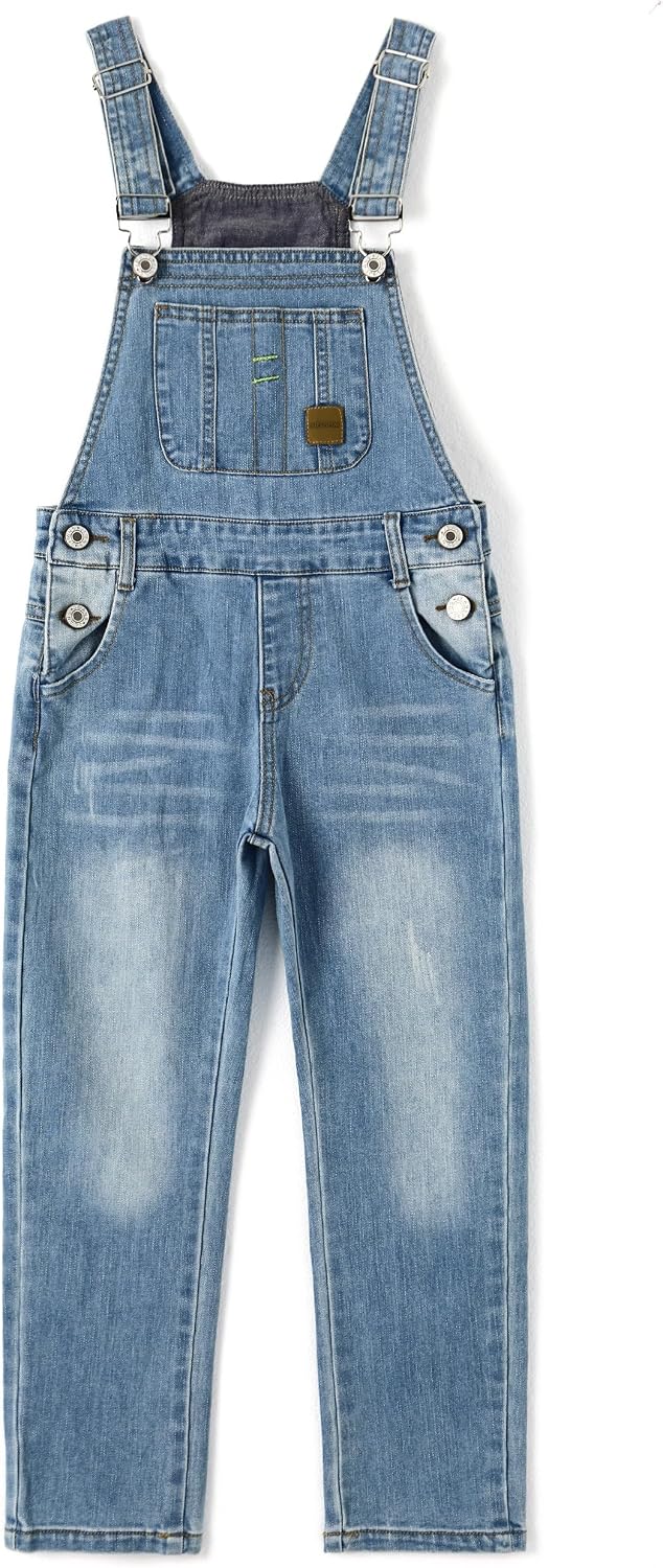 Girls Classic Distressed Overalls 7