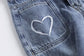 Toddler Girls Heart Wide-Leg Jeans Big2808