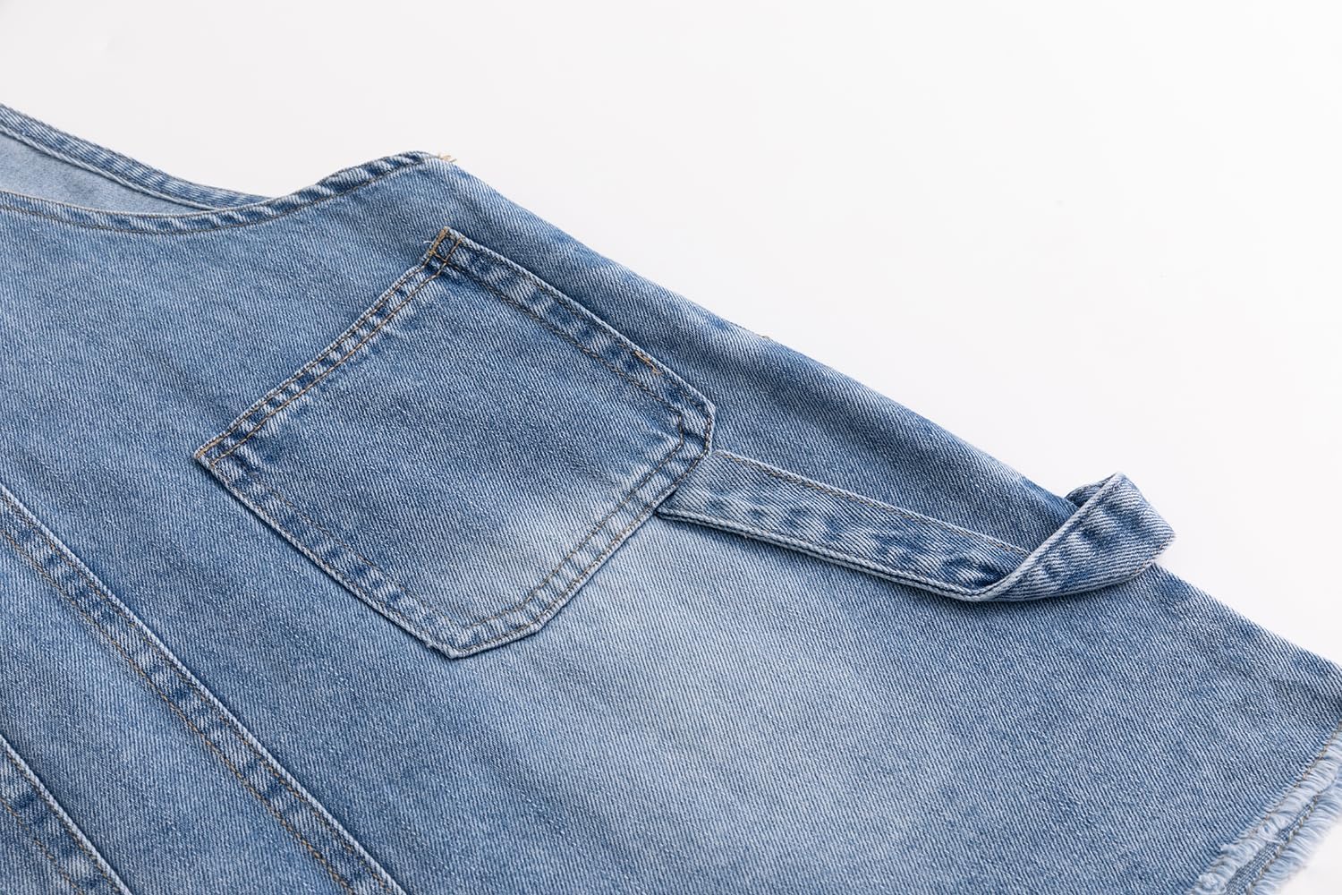 KIDSCOOL Girls Denim Overall Skirt Big2811 Light Blue