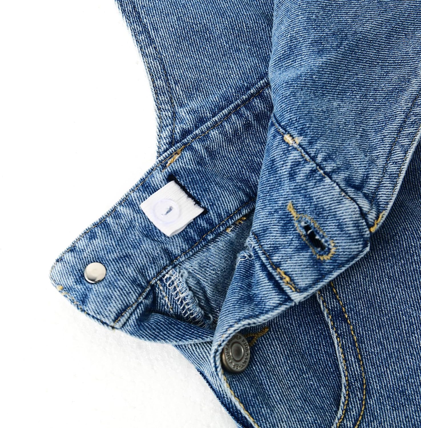 Girls Cargo Wide-Leg Denim Overalls Big2776