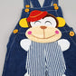 Cute Monkey Soft Baby Denim Shortalls