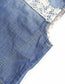 Girls Lace Round-Collar Denim Vest