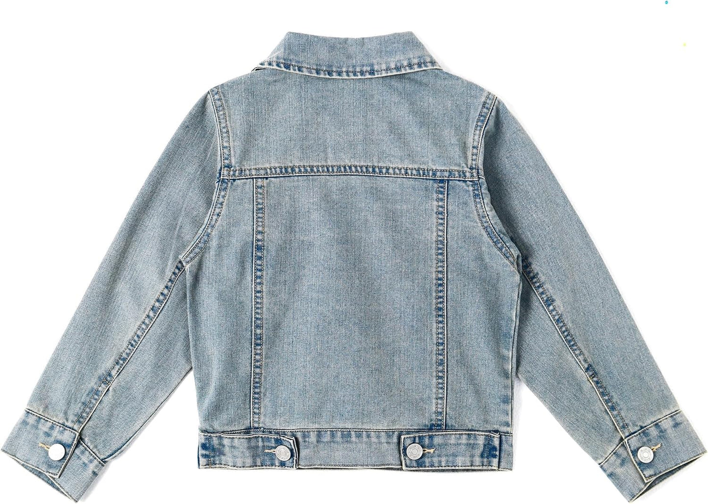 Kids Light-Wash Button Denim Jacket gallery 2