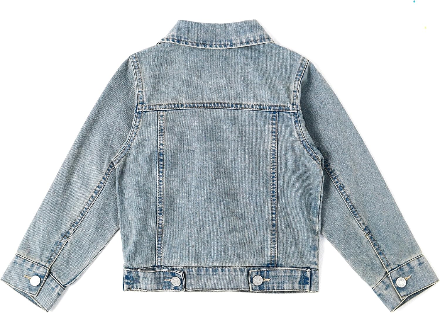 Kids Light-Wash Button Denim Jacket gallery 2