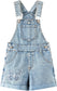 Girls Butterfly Embroidered Denim Shortalls Big2820