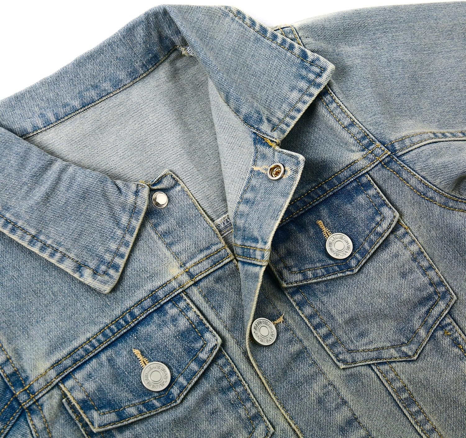 Kids Light-Wash Button Denim Jacket gallery 3