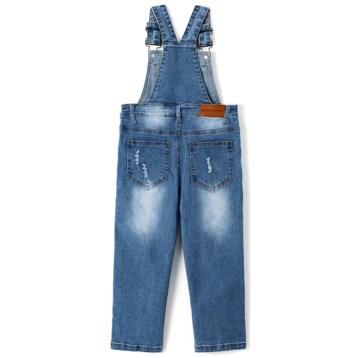 Child Ripped Stone Washed Jeans Overalls
