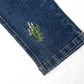 4-15T Girls Jeans, Ribbed Elastic Waist Embroidered Denim Pants