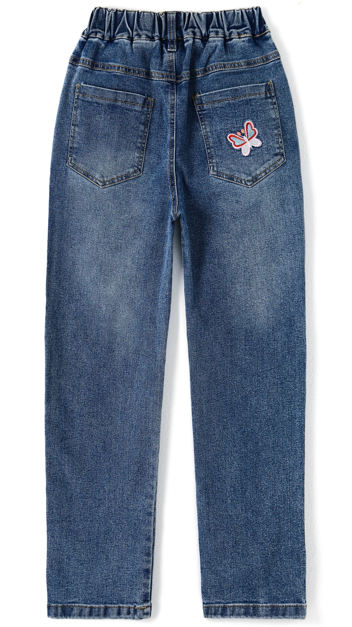 5-15T Little Girls Embroidery Slim Jeans Pants