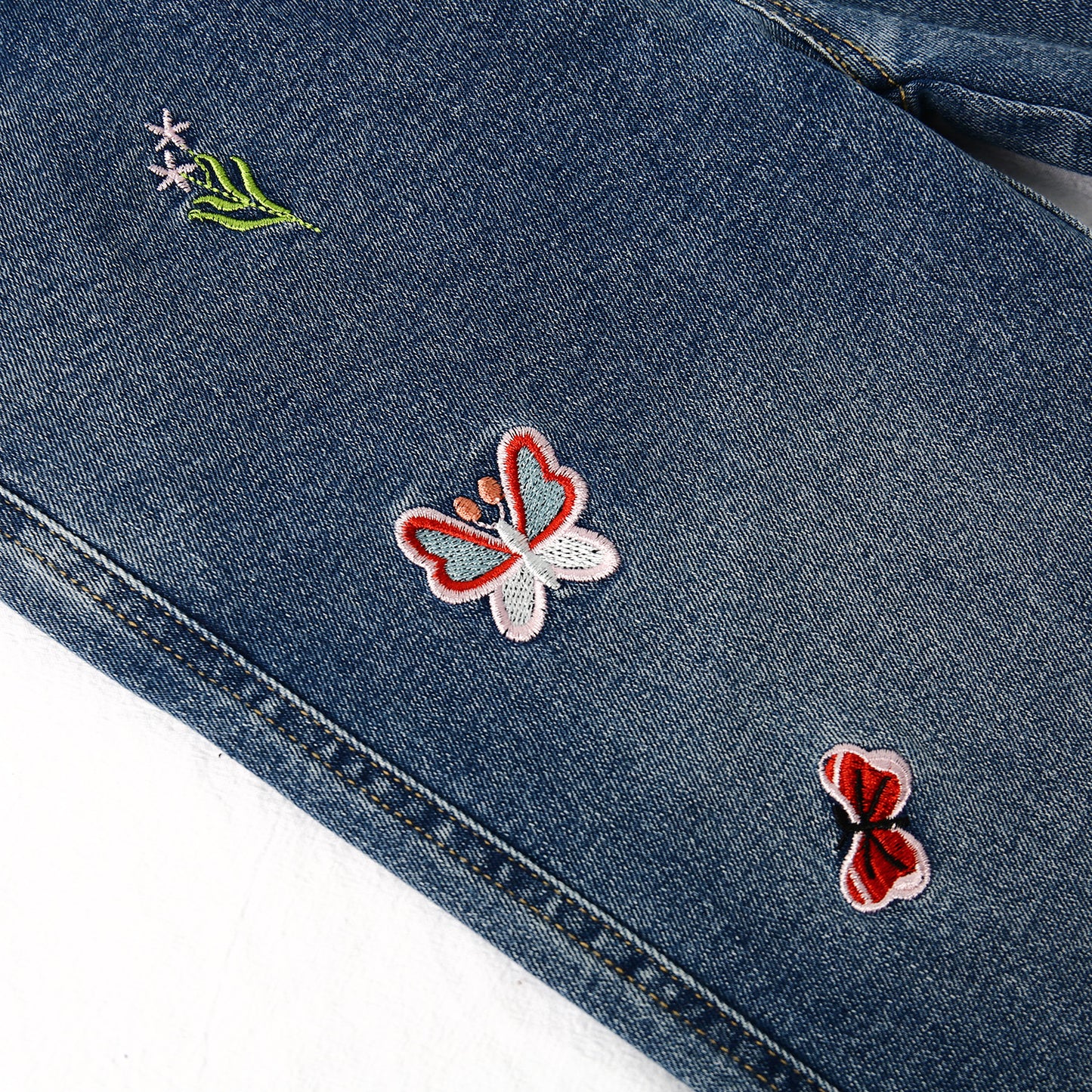 5-15T Little Girls Embroidery Slim Jeans Pants