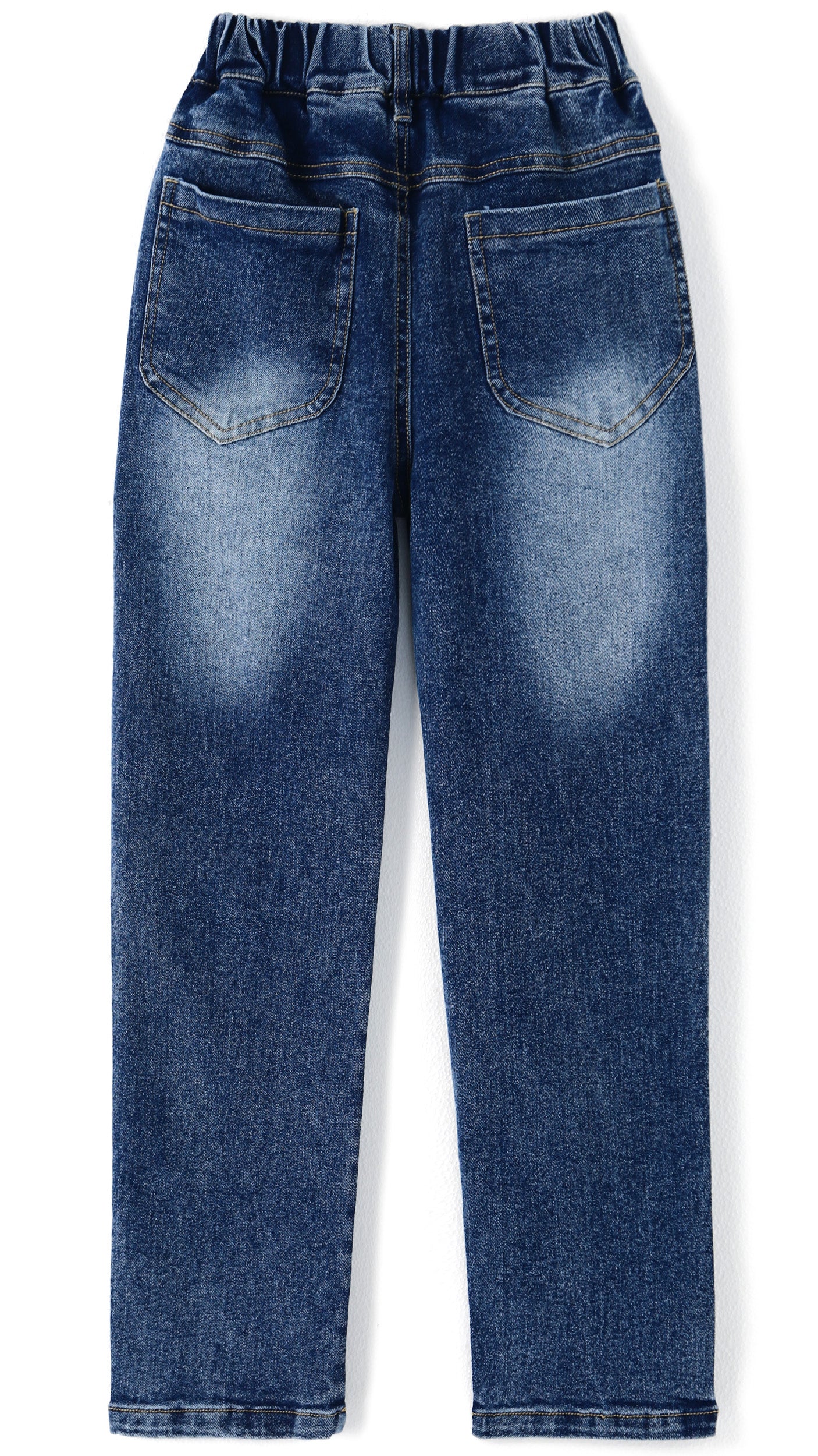 5-12T Girls Jeans, Ribbed Elastic Waist Embroidered Denim Pants